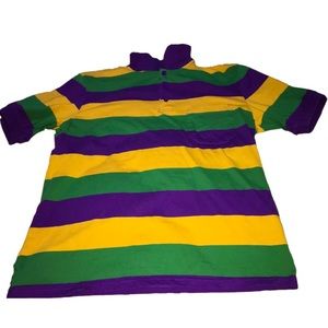 3/$22 Vintage multi color polo top shirt retro y2k